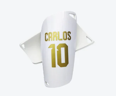 Espinilleras Personalizadas sin foto | Vinilo negro o dorado