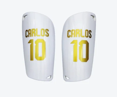 Espinilleras Personalizadas sin foto | Vinilo negro o dorado
