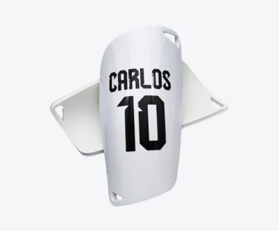 Espinilleras Personalizadas sin foto | Vinilo negro o dorado