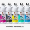 Botella de aluminio personalizada con foto | Pinceladas