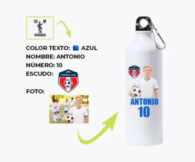 Botella de aluminio personalizada con foto | Basico