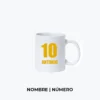 Taza Nombre Numero Taza de futbol personalizada con foto | Basico