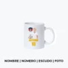Taza Nombre Numero Escudo Foto Taza de futbol personalizada con foto | Basico