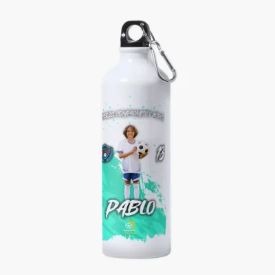 Botella de aluminio personalizada con foto | Pinceladas