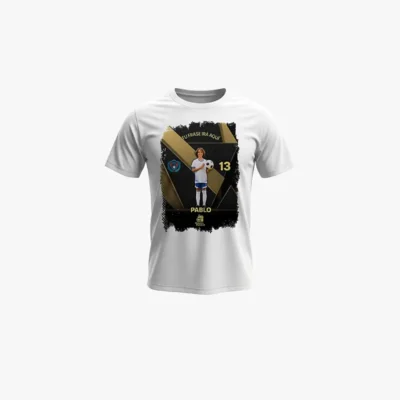 camiseta_black_fondo_gris Camiseta blanca de futbol personalizada con foto | Black