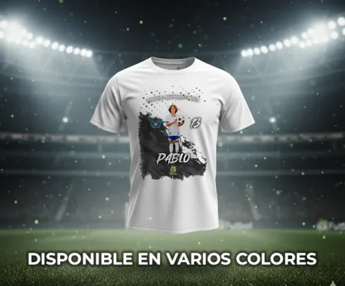 camiseta_pinceladas_fondo_estadio Camiseta blanca de futbol personalizada con foto | Pinceladas