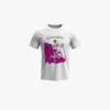 camiseta_pinceladas_rosa_fondo_gris Camiseta blanca de futbol personalizada con foto | Pinceladas