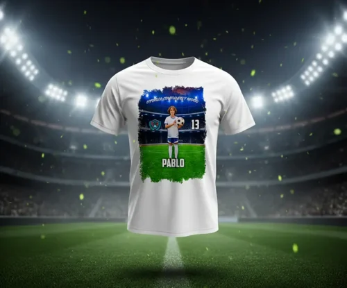 camiseta_stadio_noche_fondo_estadio Camiseta blanca de futbol personalizada con foto | Estadio Noche