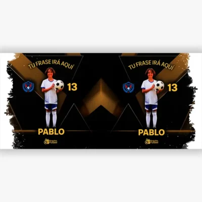 Taza de futbol personalizada con foto | Black