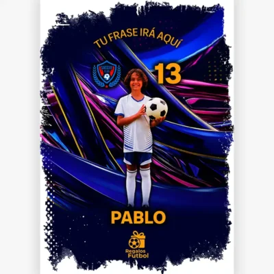Botella de aluminio personalizada con foto | Blue Galaxy