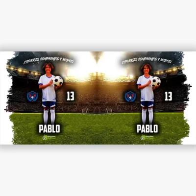 Taza de futbol personalizada con foto | Estadio Día