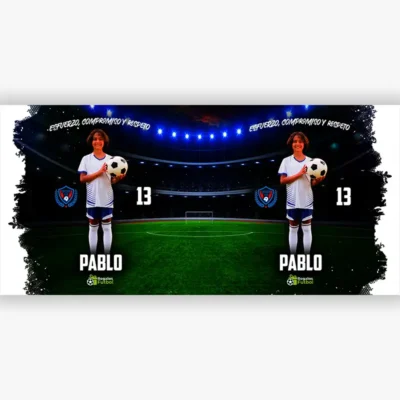 Taza de futbol personalizada con foto | Estadio Noche