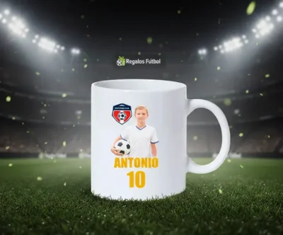 Taza de futbol personalizada con foto | Basico