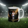 Taza de futbol personalizada con foto | Black