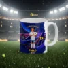 Taza de futbol personalizada con foto | Blue Galaxy