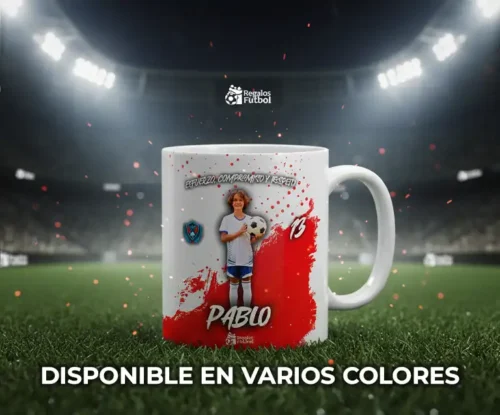Taza de futbol personalizada con foto | Pinceladas