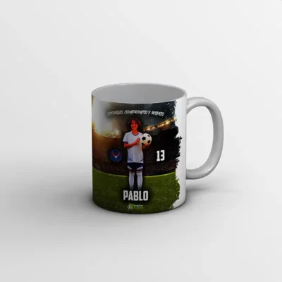 Taza de futbol personalizada con foto | Estadio Día