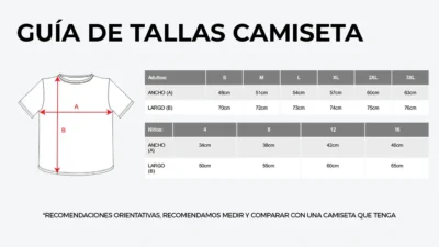 tabla_comparativa_tallas_camiseta Pack Full Equipe👕| Regalo Futbolero
